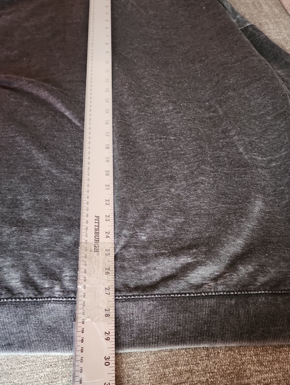 Free People Washed Charcoal Hoodie Oversized Sweatshirt Kangaroo Pocket Size S - Picture 7 of 9